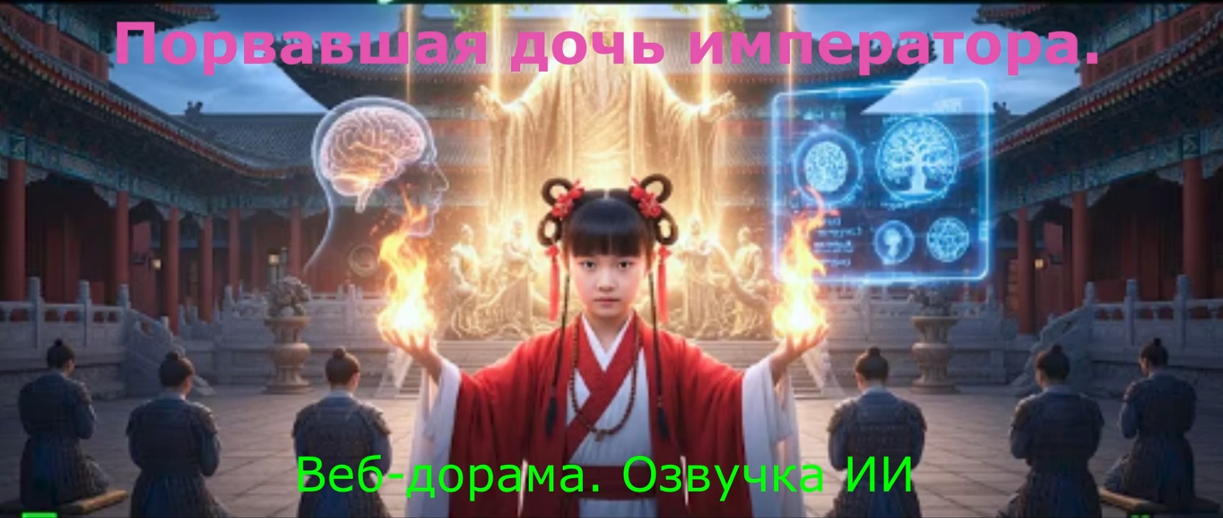 «Пропавшая дочь императора» — обложка ИИ-дорамы